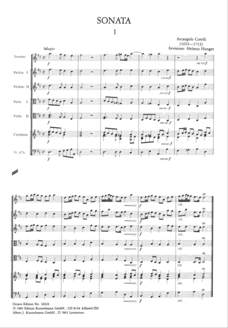 Sonata prima a tromba String Orchestra scores gallery preview page 2