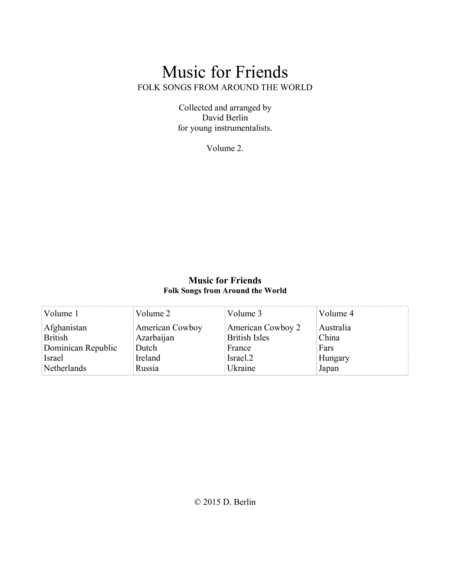 MUSIC FOR FRIENDS VOLUME 2 image number null