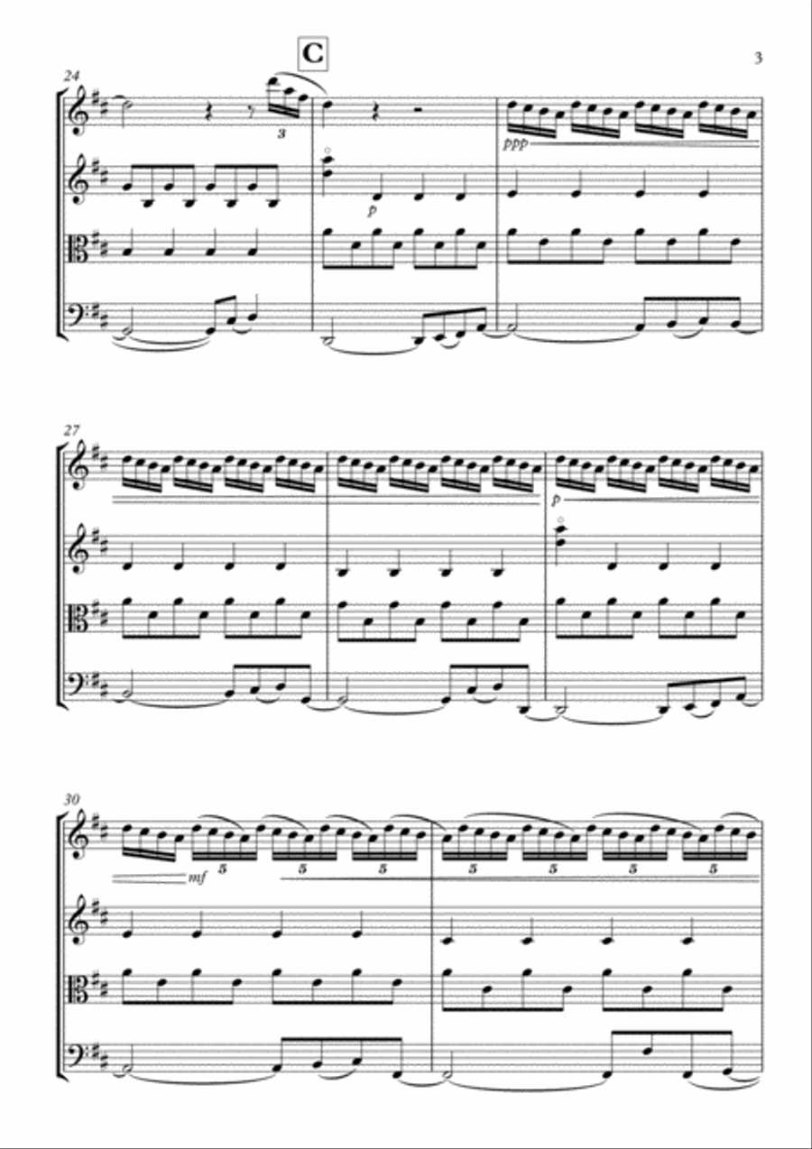 Don't Stop Believin' String Quartet scores gallery preview page 3