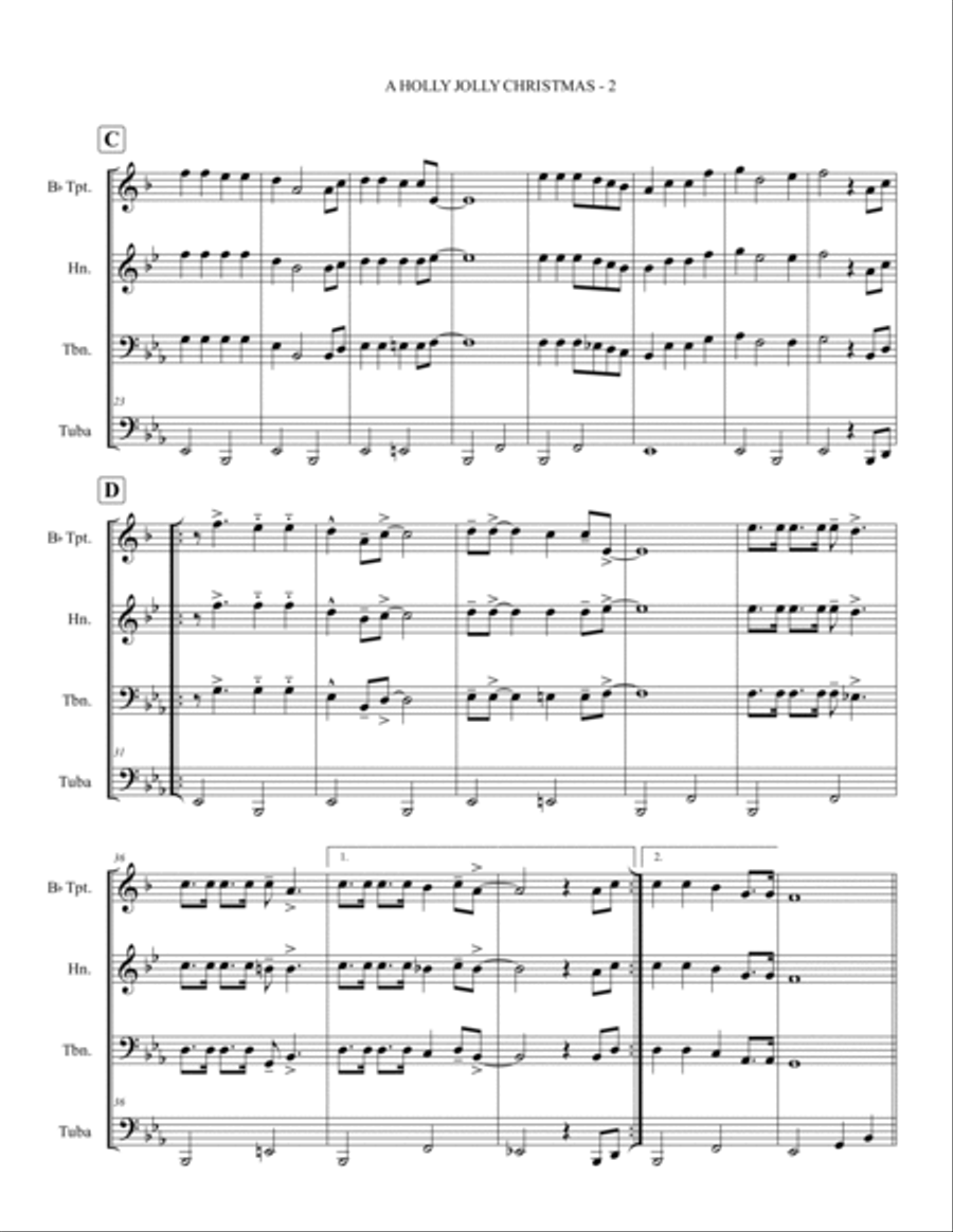 A Holly Jolly Christmas A Holly Jolly Christmas Brass Ensemble scores gallery preview page 3