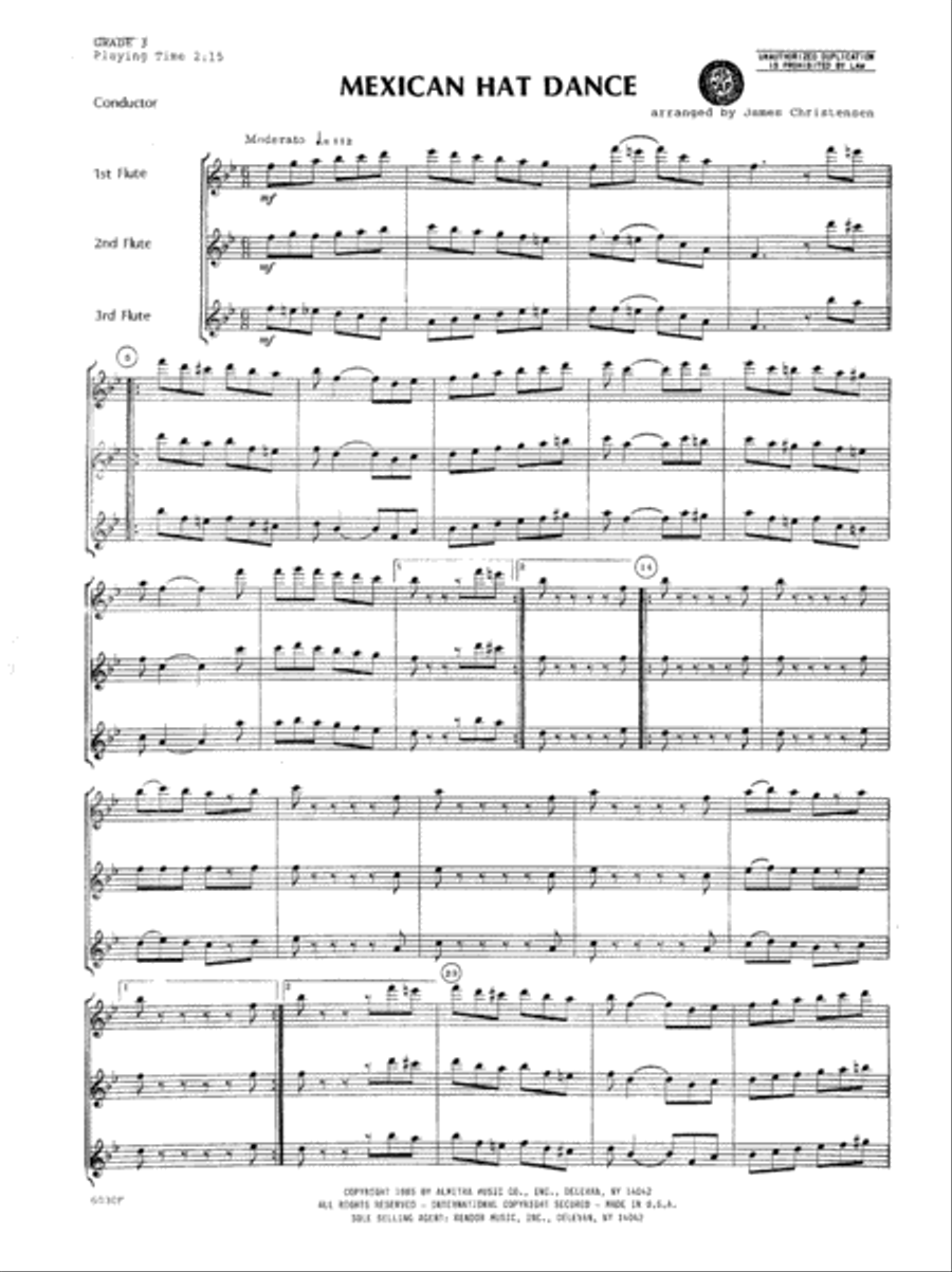 Mexican Hat Dance Mexican Hat Dance Flute Trio scores gallery preview page 2