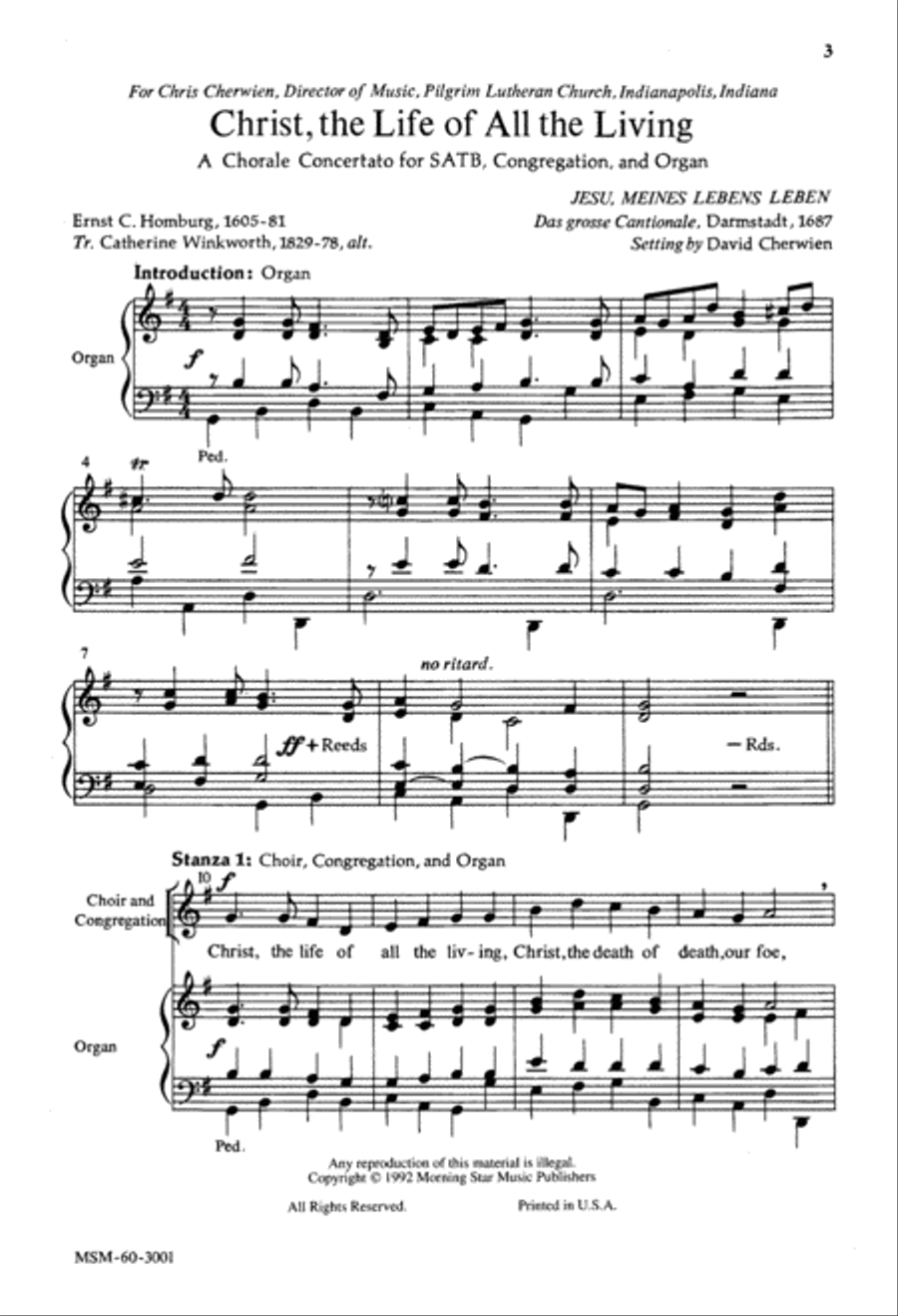 Christ the Life of All the Living 4-Part scores gallery preview page 2