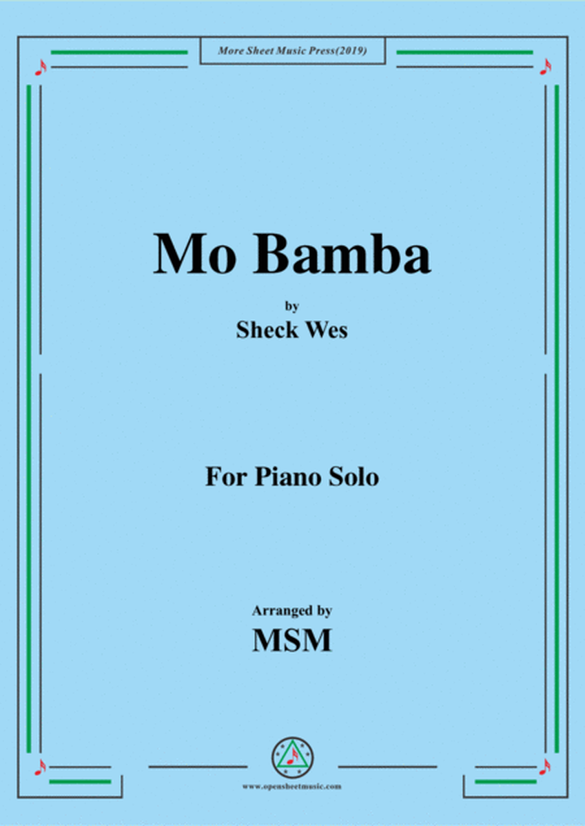 Mo Bamba,for Piano Solo