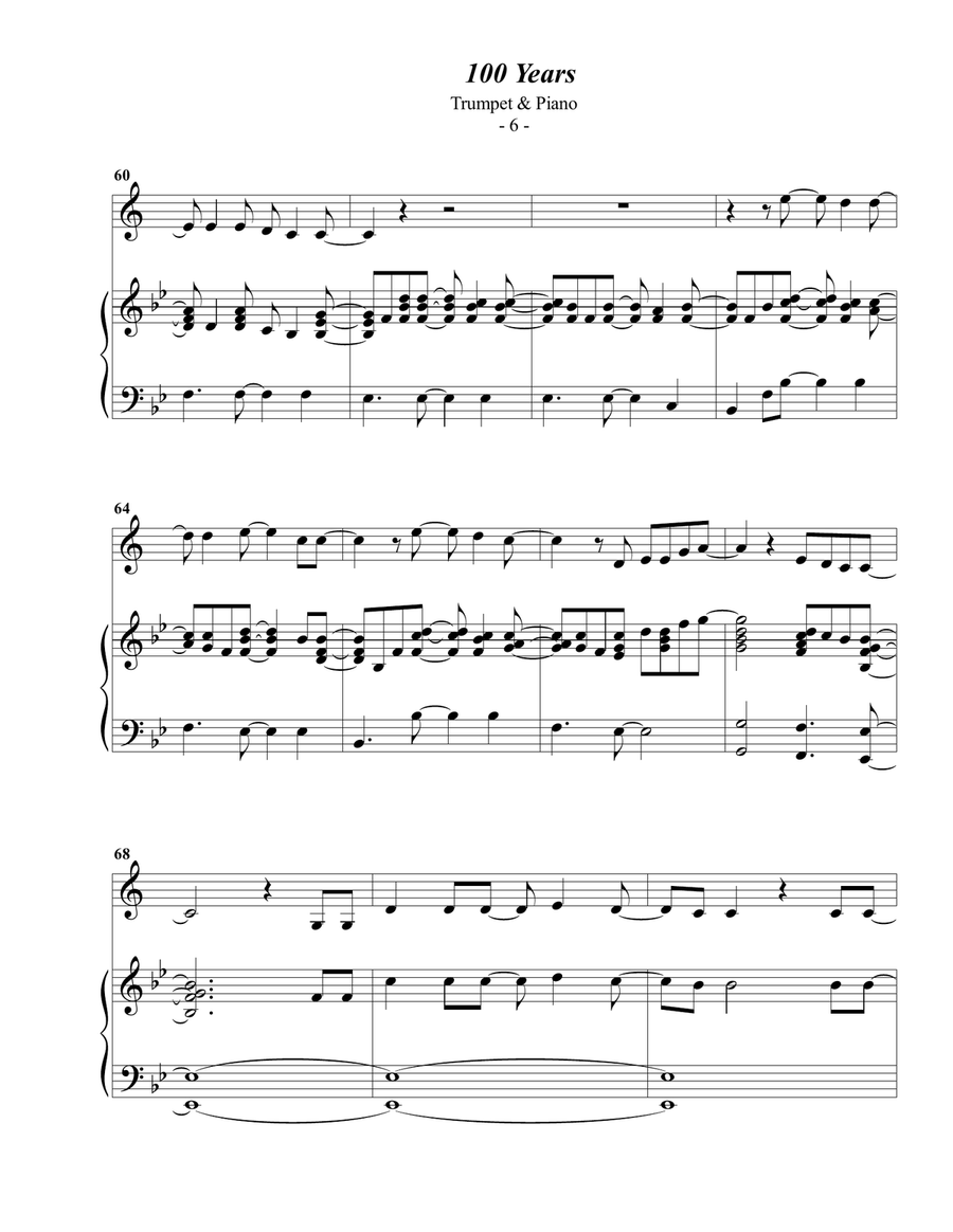100 Years Trumpet Solo scores gallery preview page 6