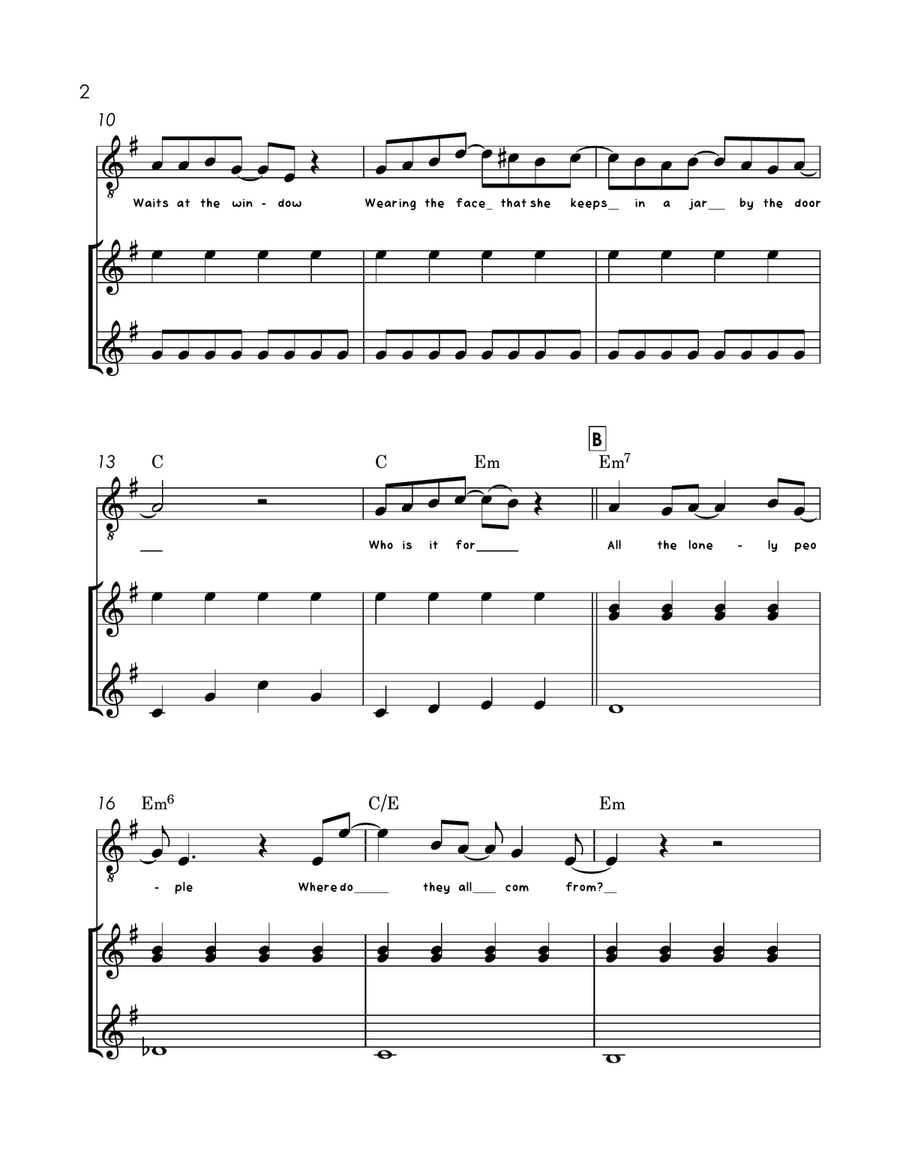 Eleanor Rigby Small Ensemble scores gallery preview page 2