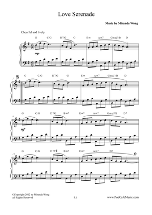 Love Serenade - Easy Piano Solo