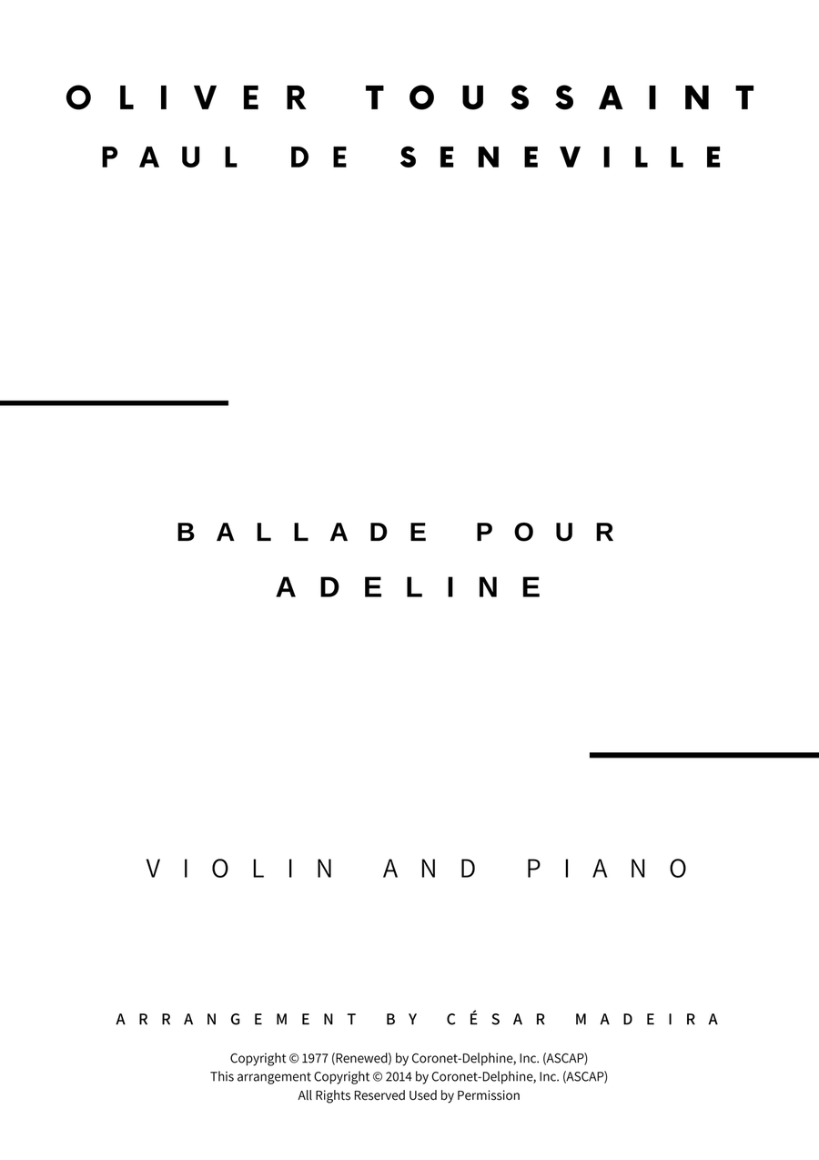 Ballade Pour Adeline Violin Solo scores gallery preview page 2