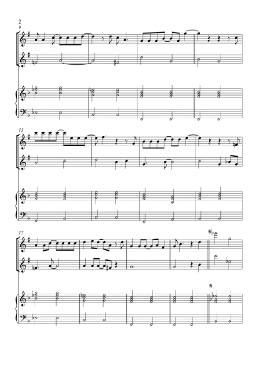 Goodbye Yellow Brick Road Clarinet Duet scores gallery preview page 2
