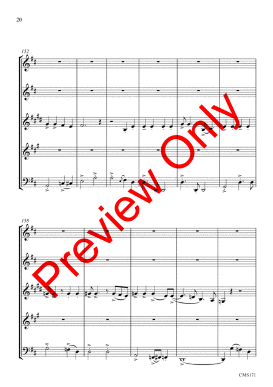 Queen Medley Fantasy Woodwind Quintet scores gallery preview page 23
