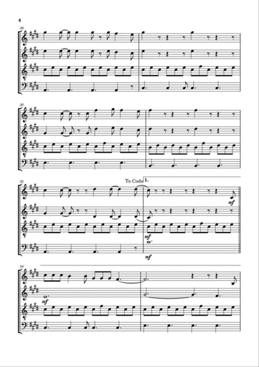 Dead Man Walking Woodwind Quartet scores gallery preview page 5
