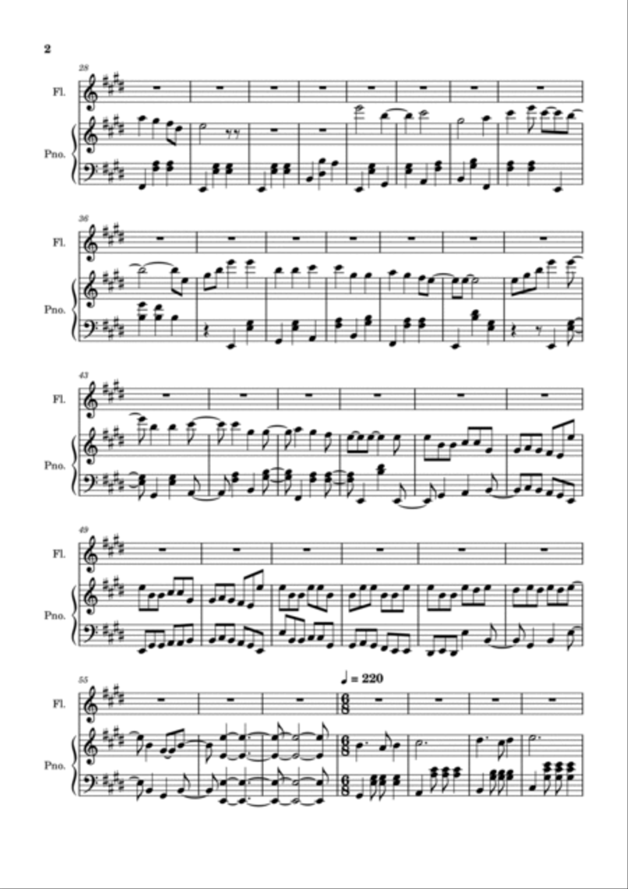 another day another day Flute Duet scores gallery preview page 2