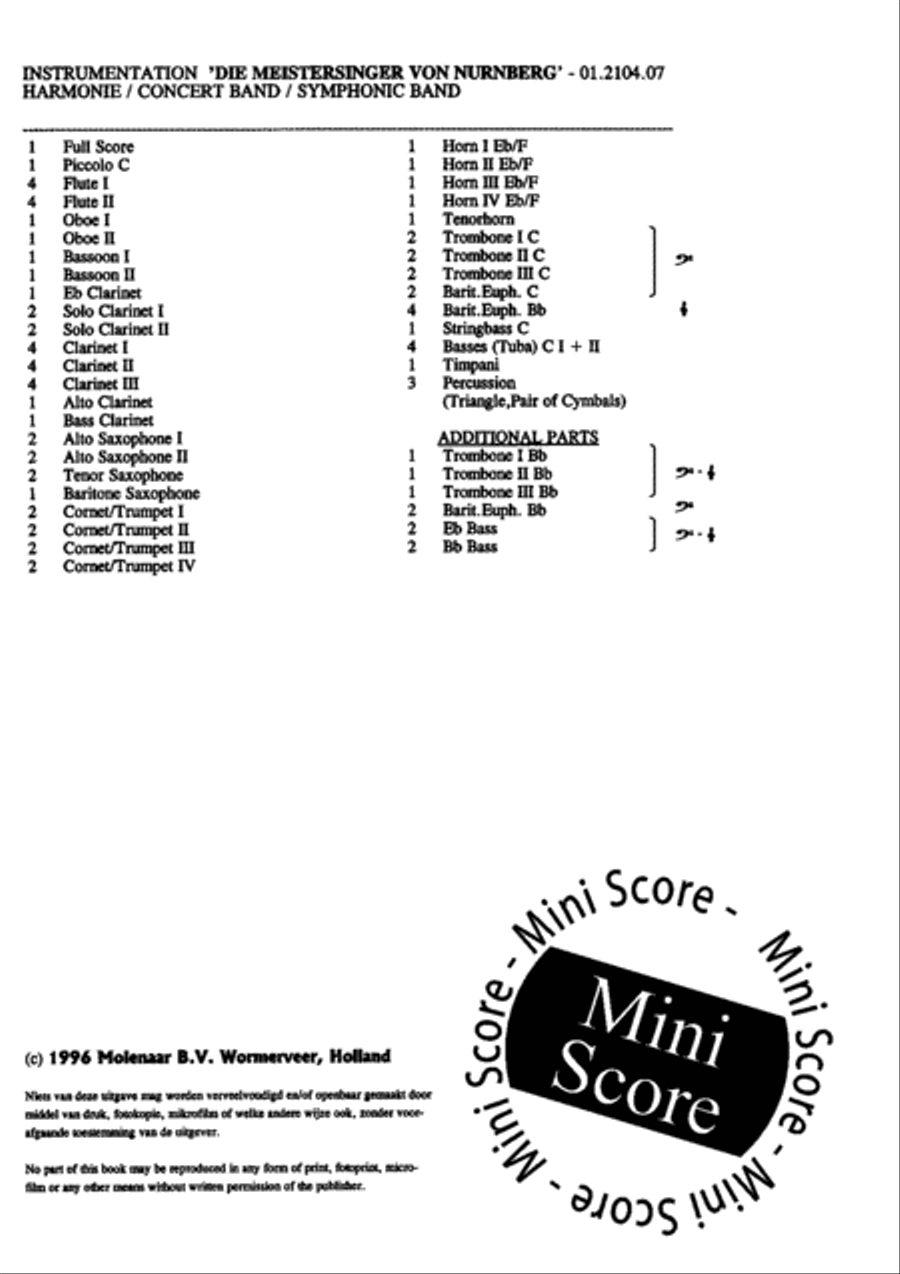 Die Meistersinger von Nurnberg Concert Band scores gallery preview page 4