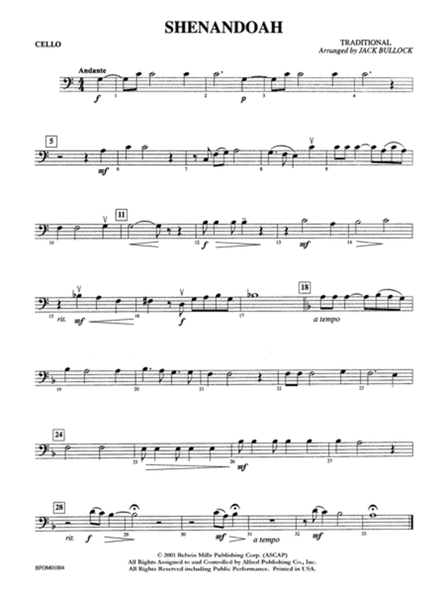 Shenandoah: Cello