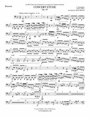 Concert Etude, Op. 49 (Solo Trumpet and Concert Band): Bassoon