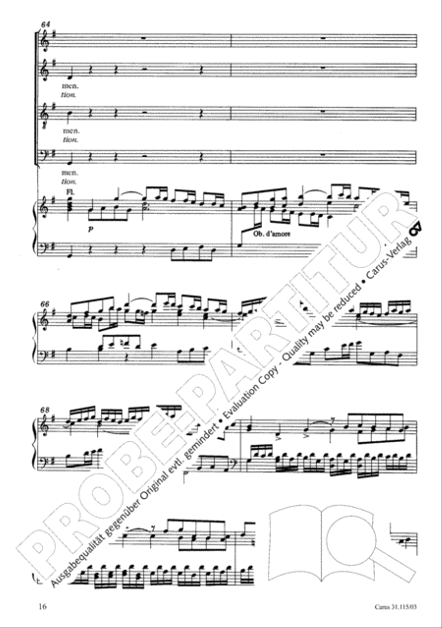 O my spirit, be prepared (Mache dich, mein Geist, bereit) 4-Part scores gallery preview page 17