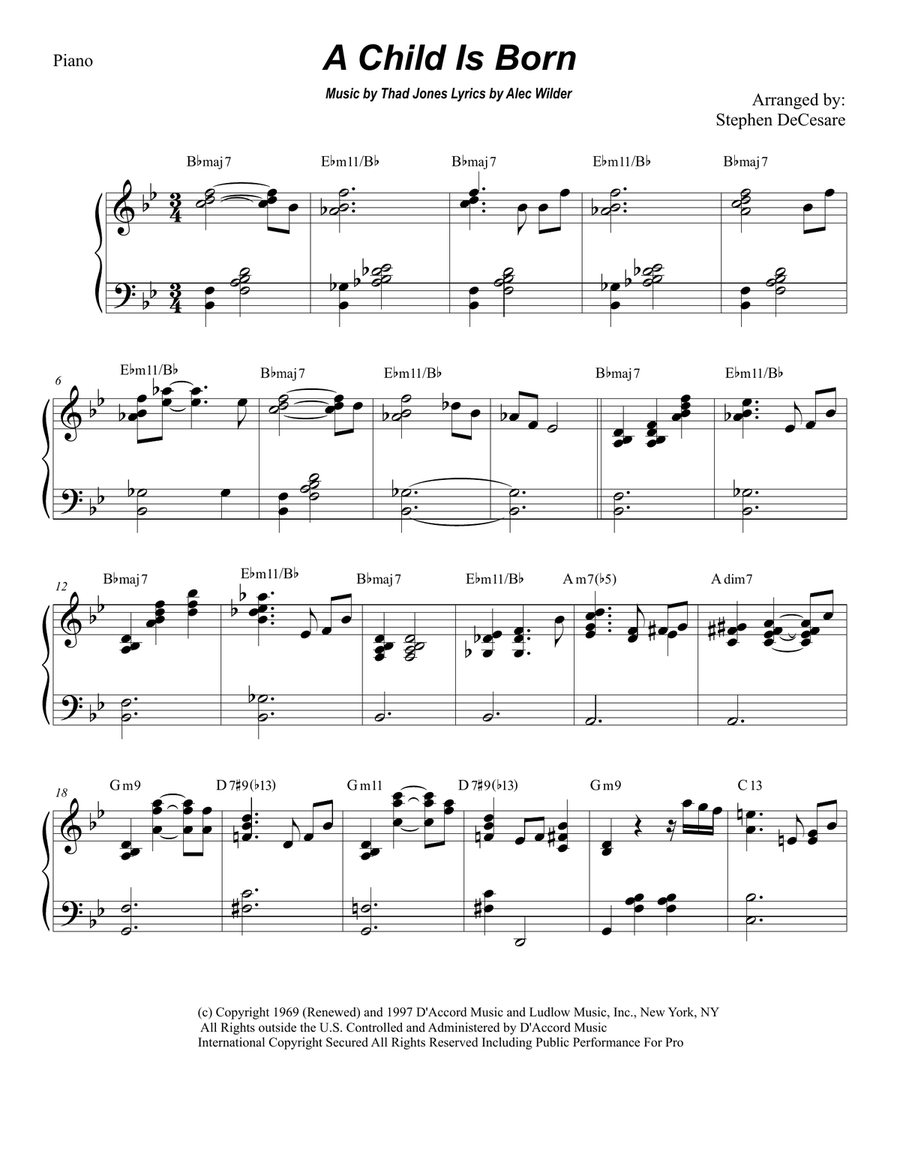 A Child Is Born Trumpet Duet scores gallery preview page 5