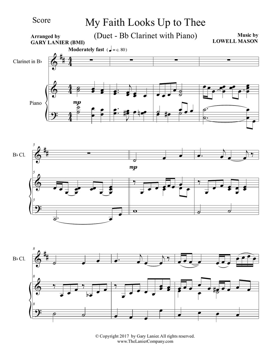 3 Hymns of Faith, Blessing & Praise (For Oboe & Piano with Score/Parts) Piano scores gallery preview page 2