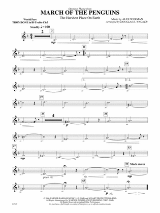 March of the Penguins, Opening Theme from (The Harshest Place on Earth): (wp) 1st B-flat Trombone T.C.