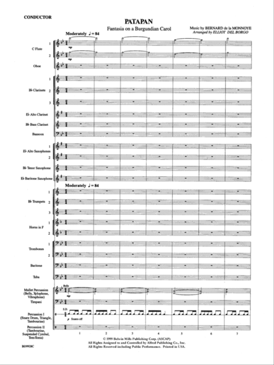 Patapan: Score Patapan: Score Concert Band scores gallery preview page 3
