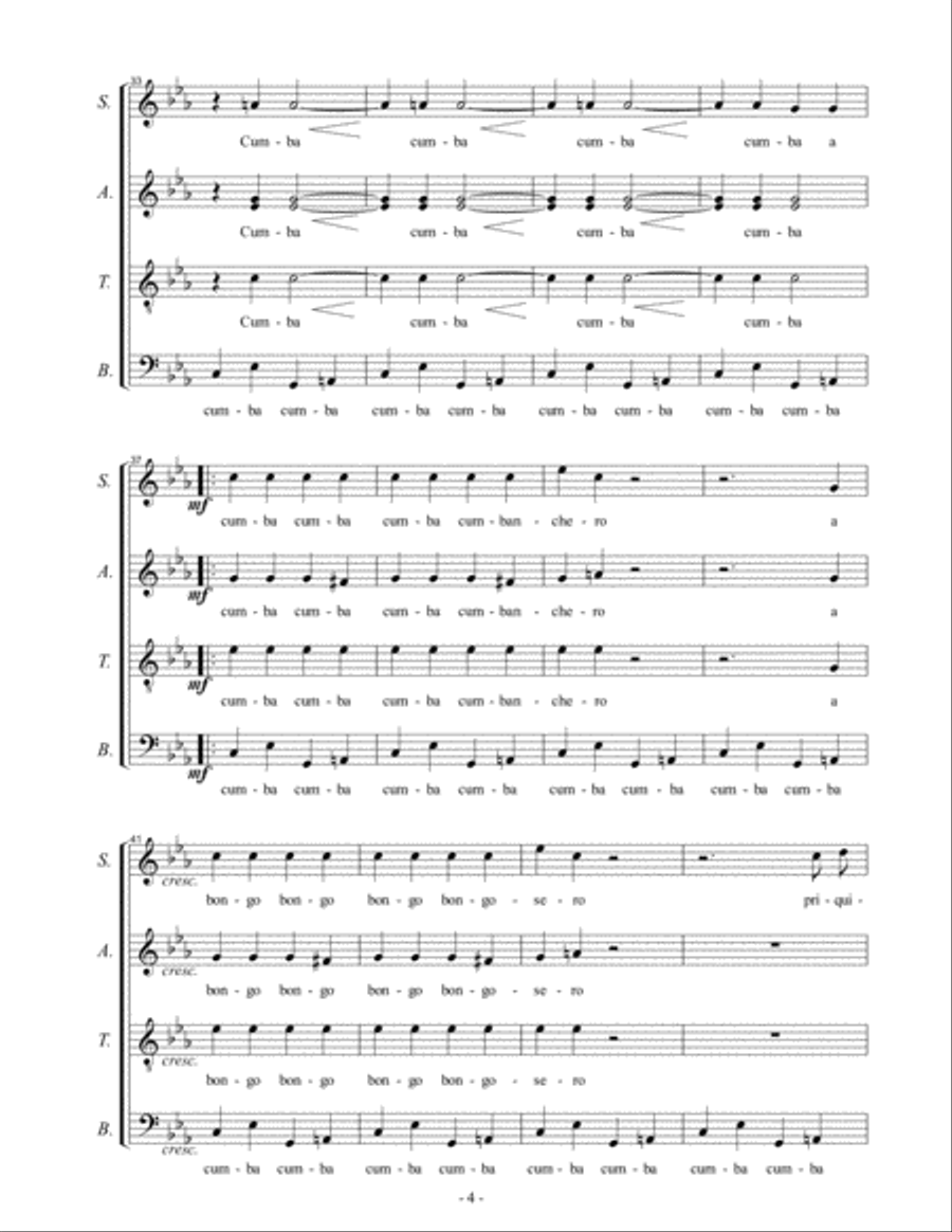 El Cumbanchero 4-Part scores gallery preview page 4