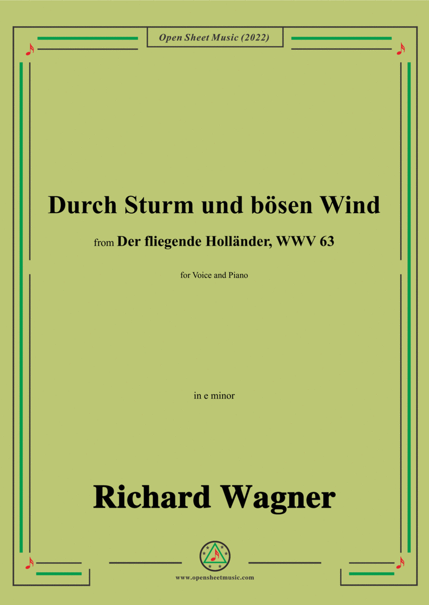 R. Wagner-Durch Sturm und bösen Wind,in e minor,from Der fliegende Hollander,WWV 63 image number null