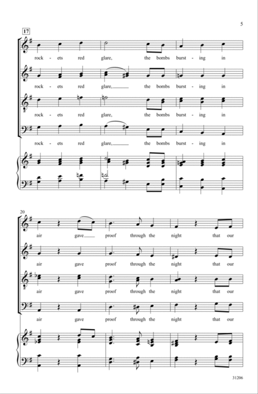 The Star-Spangled Banner 4-Part scores gallery preview page 4