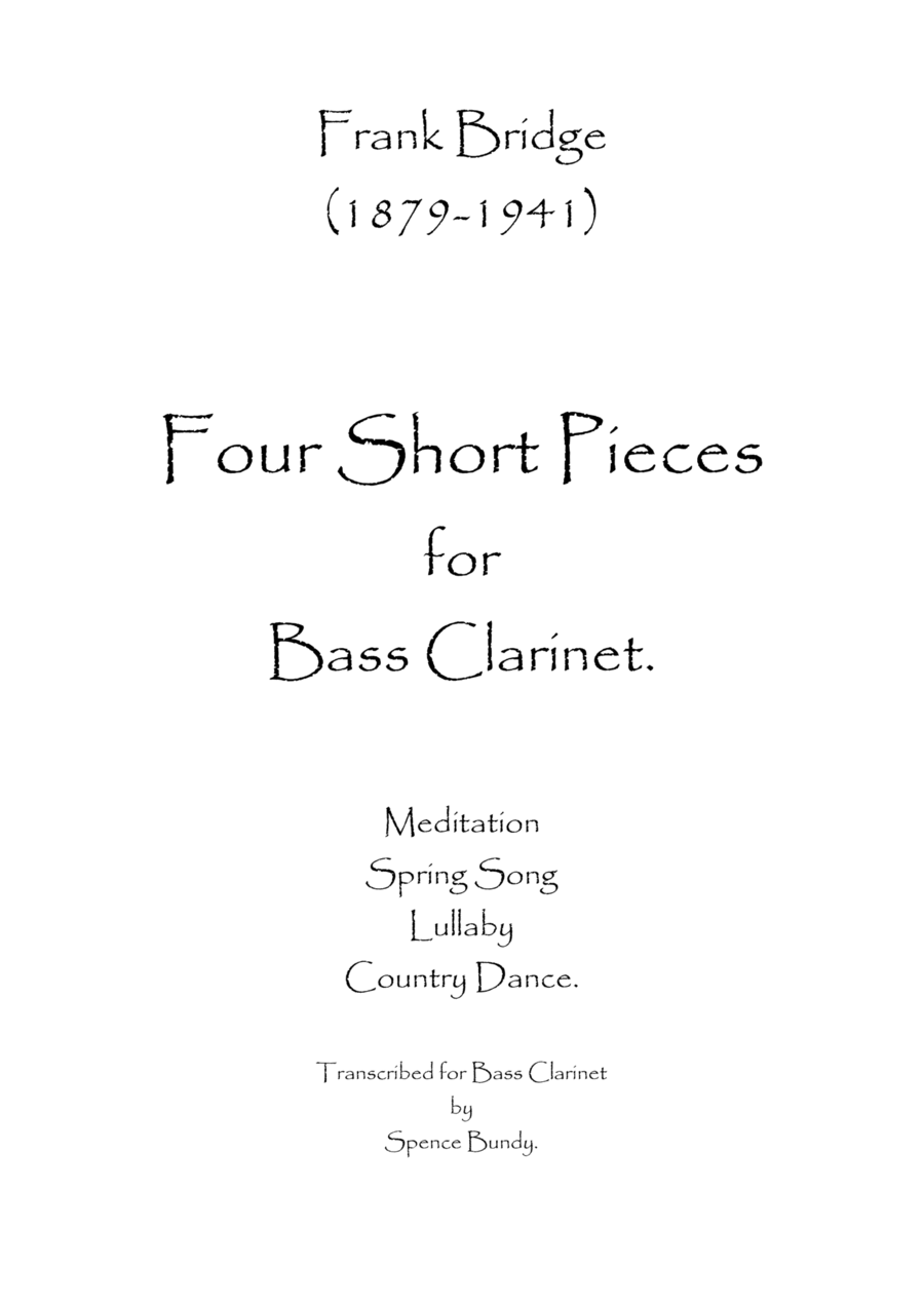 Four Short Pieces for Bass Clarinet Bass Clarinet scores gallery preview page 1