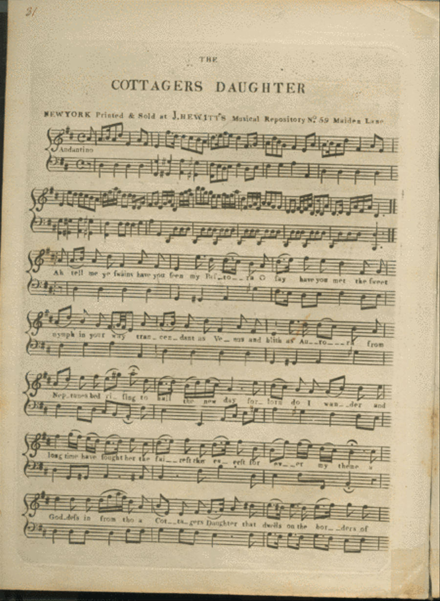 The Cottagers Daughter Voice scores gallery preview page 1