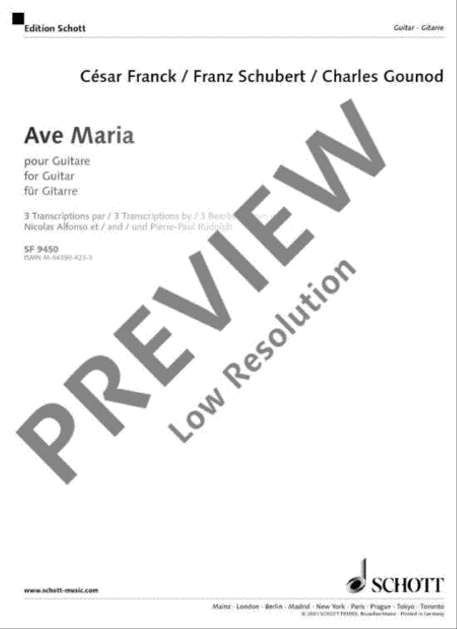 Ave Maria Classical Guitar scores gallery preview page 2