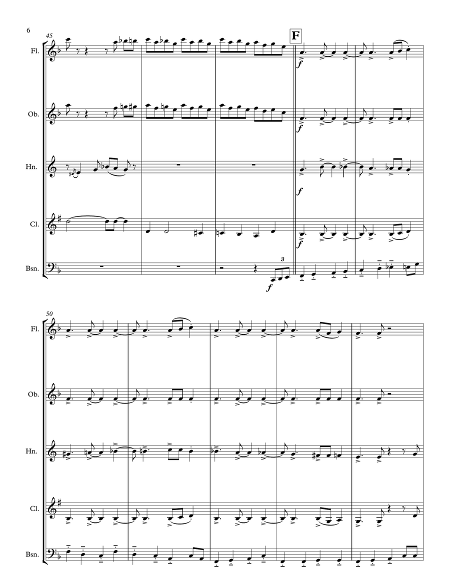 A String Of Pearls Woodwind Quintet scores gallery preview page 6