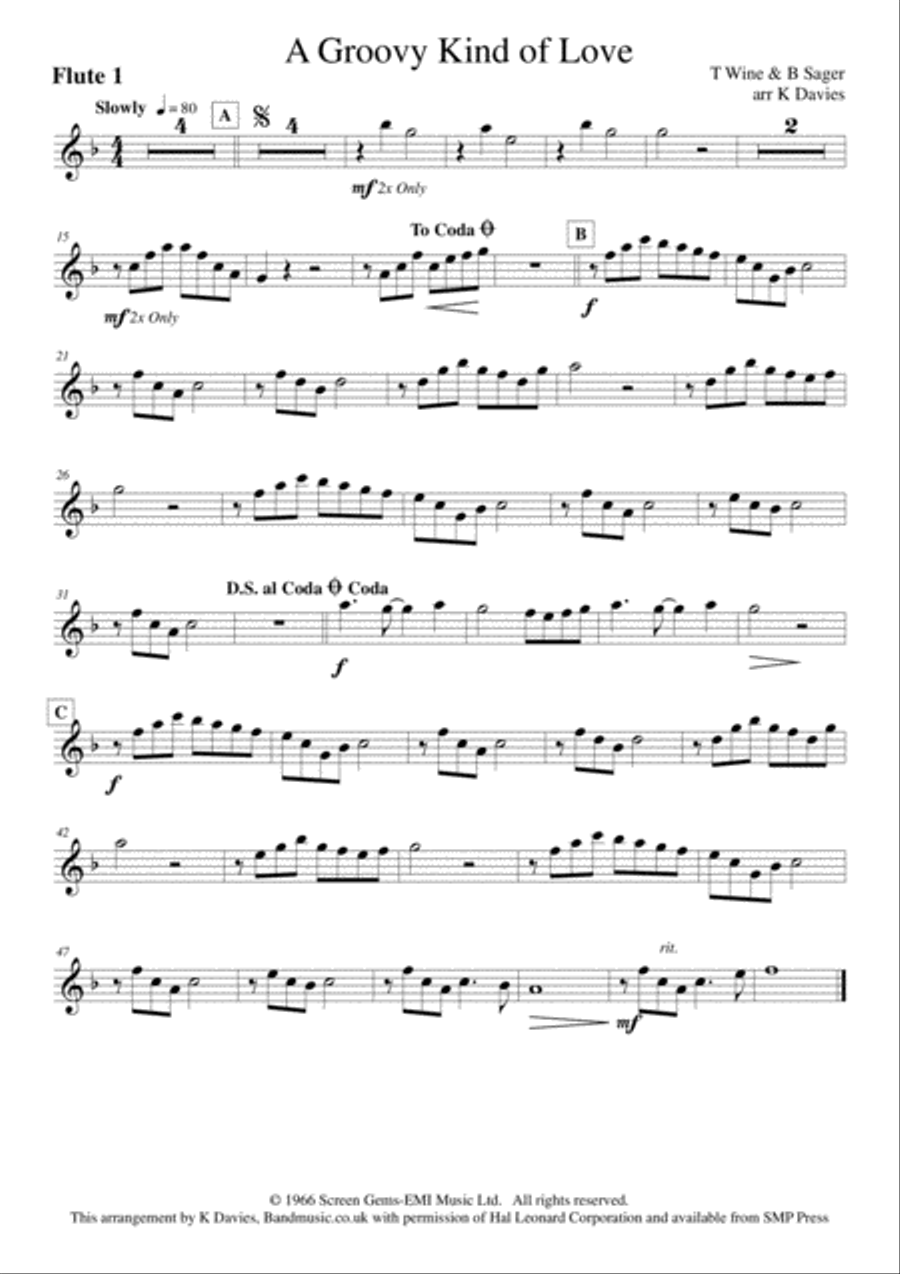 A Groovy Kind Of Love Large Ensemble scores gallery preview page 4