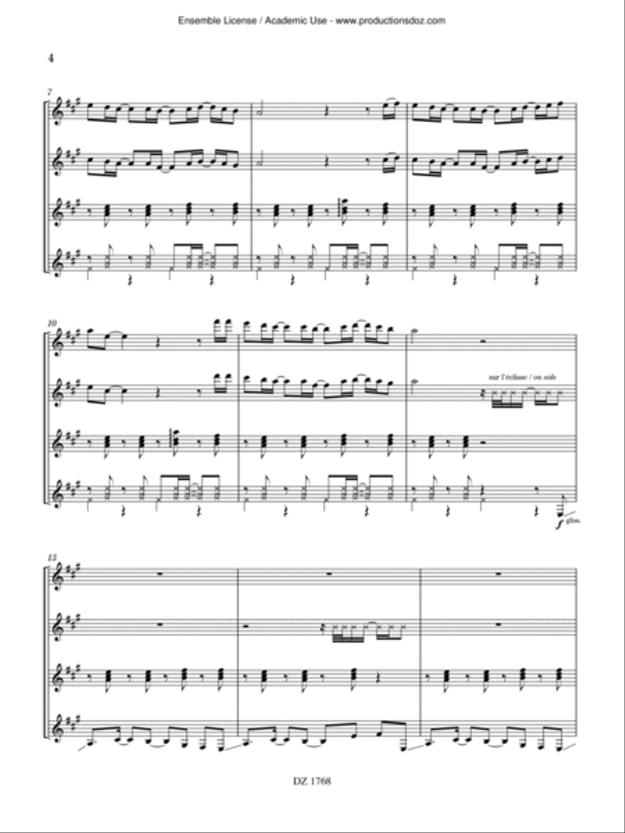 Souvenirs du Burkina Faso / Sous la paillote Guitar Ensemble scores gallery preview page 4