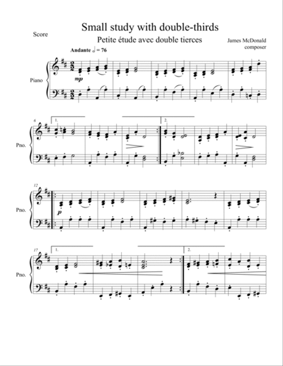 Small study with double-thirds Piano Method scores gallery preview page 2