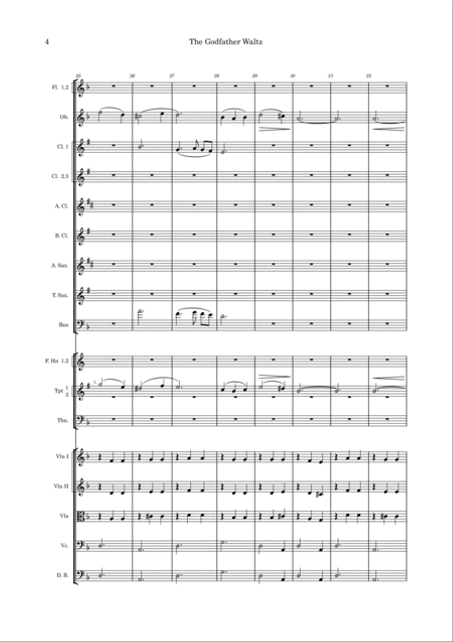 The Godfather Waltz Full Orchestra scores gallery preview page 4