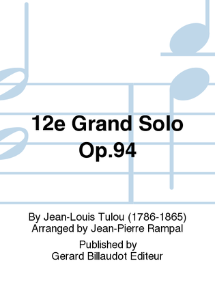Book cover for 12e Grand Solo Op. 94