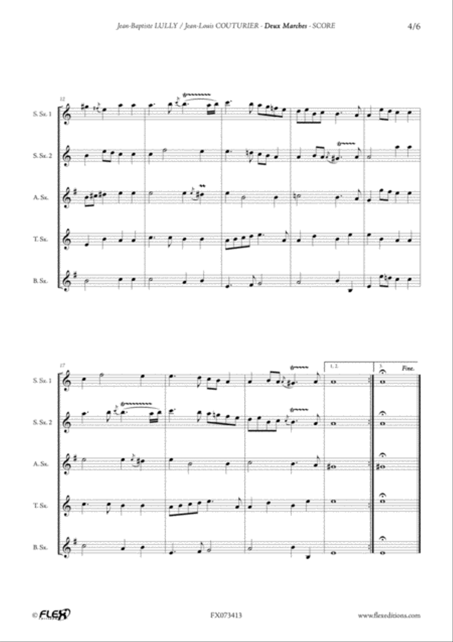 Deux Marches Tenor Saxophone scores gallery preview page 4