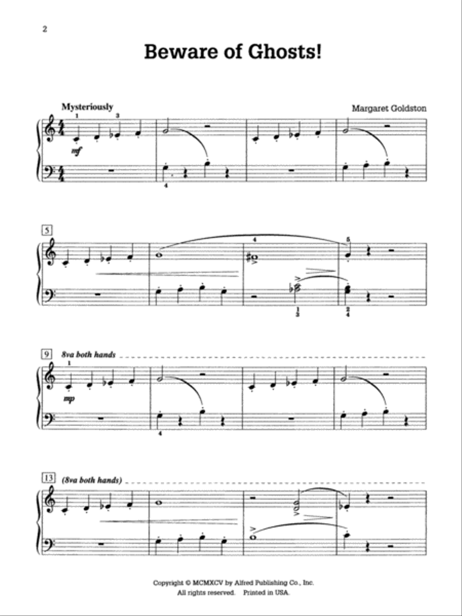 Beware of Ghosts! Easy Piano scores gallery preview page 2