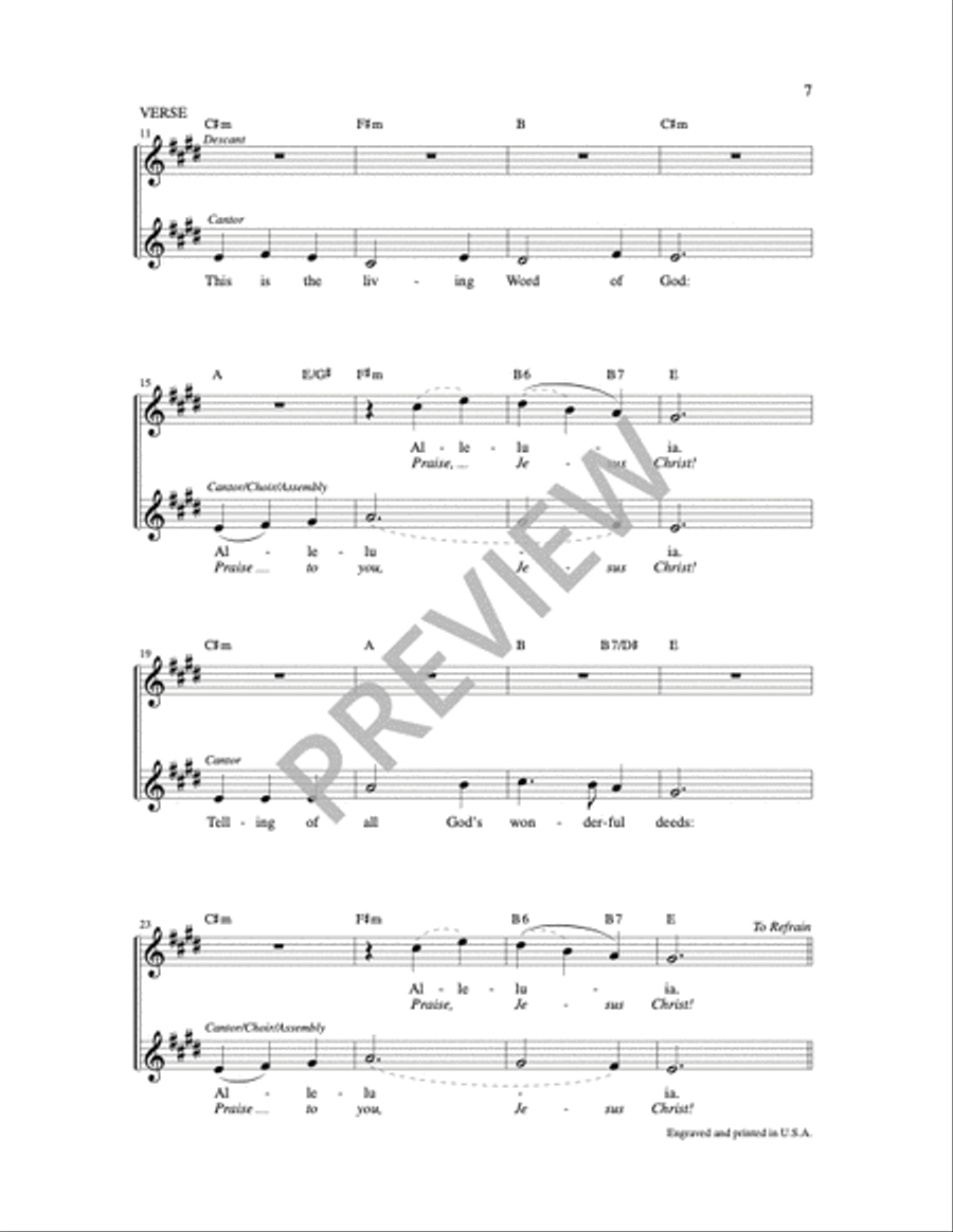 A Festive Alleluia 4-Part scores gallery preview page 9