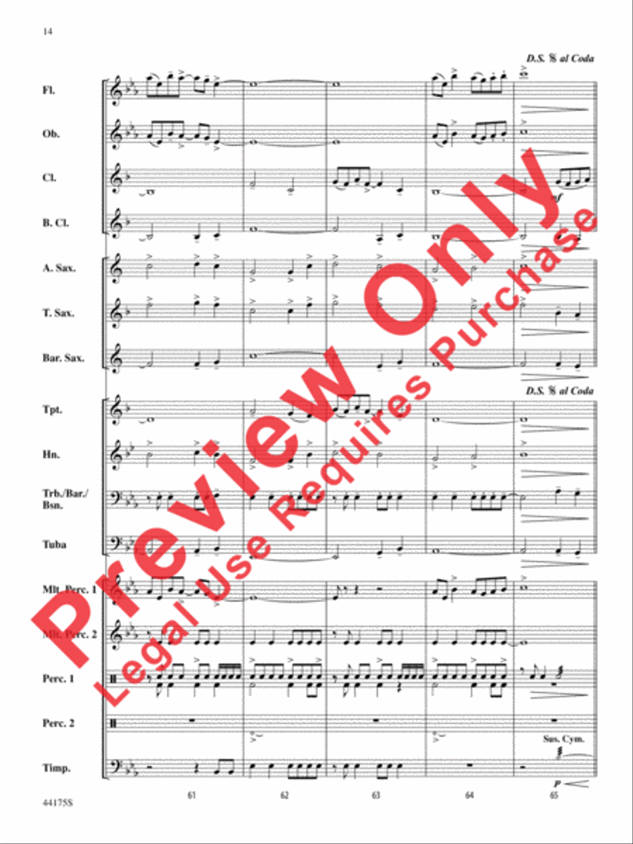 Skygazer Fanfare Concert Band scores gallery preview page 15