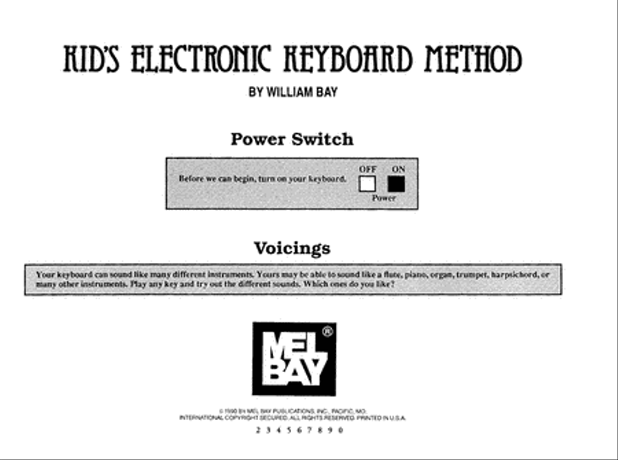 Kid's Electronic Keyboard Method