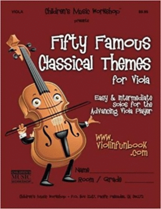 Book cover for Fifty Famous Classical Themes for Viola
