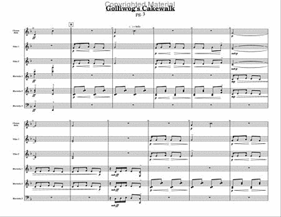 Golliwog's Cakawalk Percussion Ensemble scores gallery preview page 4