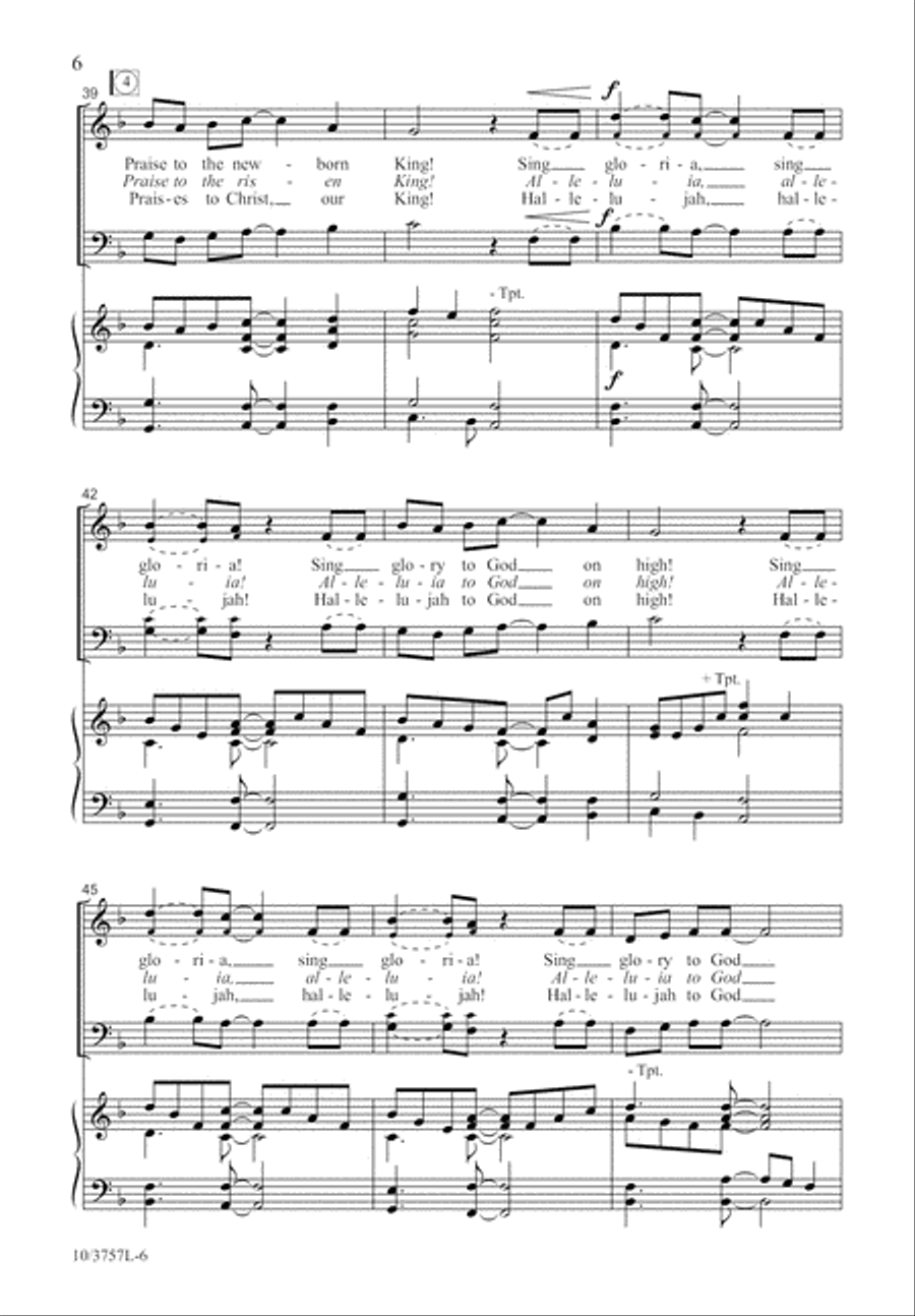 Come, and Adore Him 4-Part scores gallery preview page 6