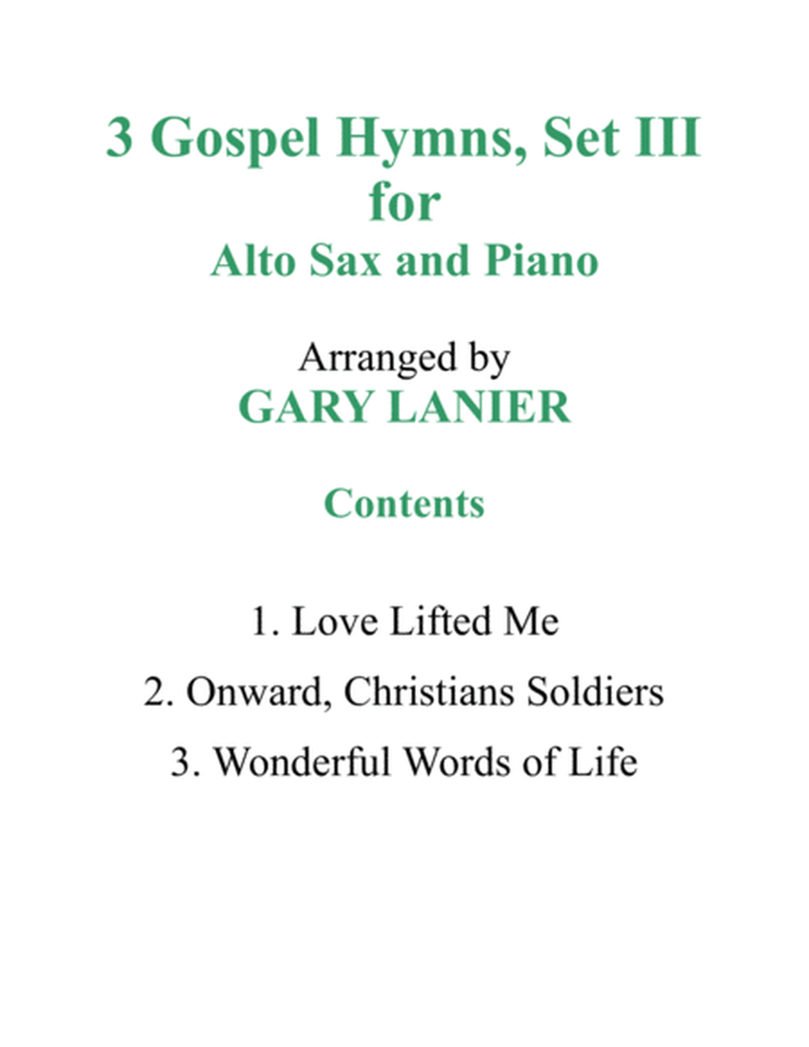 GOSPEL HYMNS, Set III & IV (Duets - Alto Sax and Piano with Parts) image number null