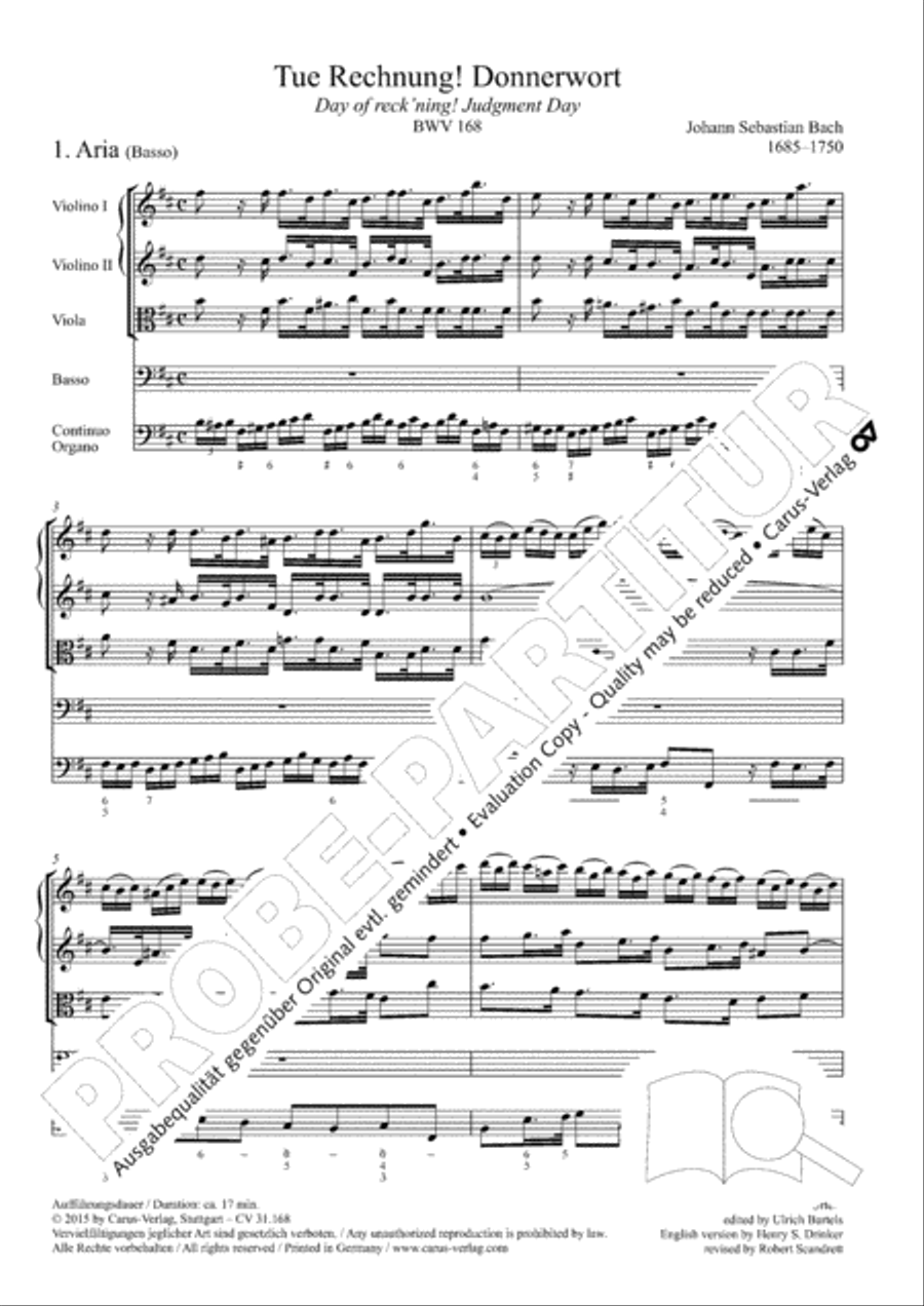Day of reck'ning! Judgment day (Tue Rechnung! Donnerwort) 4-Part scores gallery preview page 6