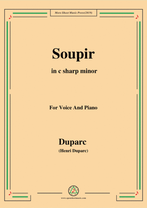 Duparc-Soupir in c sharp minor