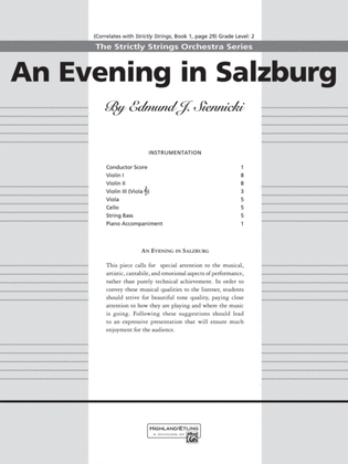 An Evening in Salzburg: Score