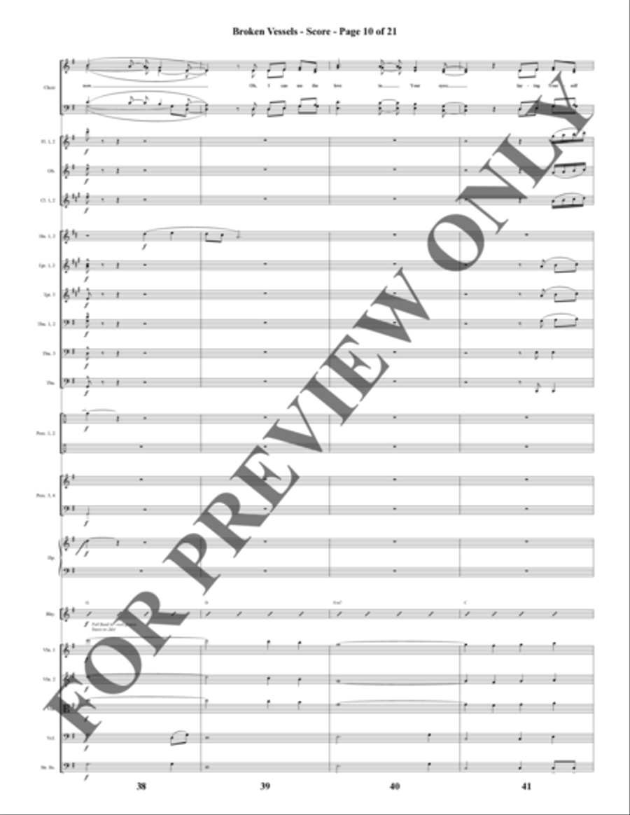 Broken Vessels (Amazing Grace) - Orchestration Choir scores gallery preview page 11