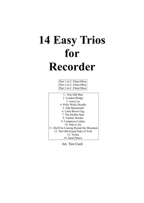 Book cover for 14 Easy Trios For Recorder