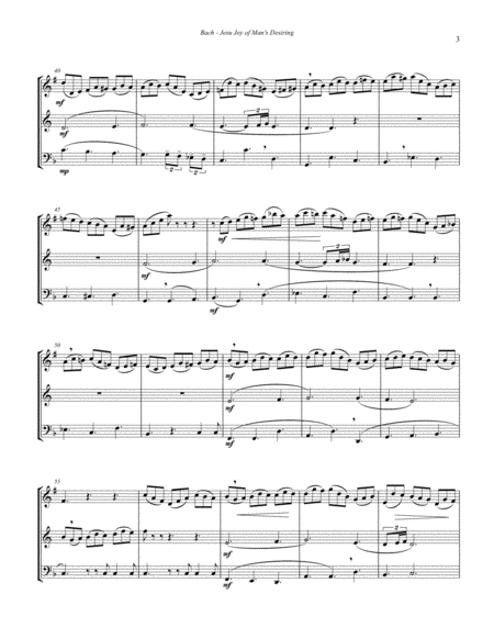 Jesu, Joy of Man's Desiring from Cantata 147 for Brass Trio